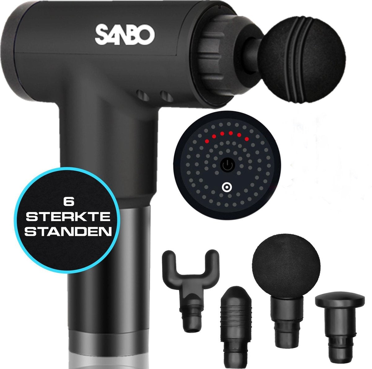 Sanbo HK-474 - Pistolet de massage - Massage sportif et relaxant - Noir