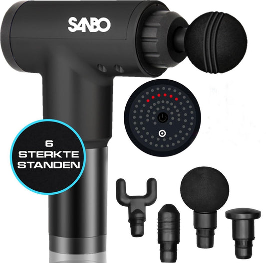 Sanbo HK-474 - Pistolet de massage - Massage sportif et relaxant - Noir