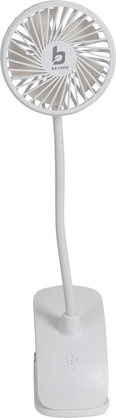 Bo-Camp - Ventilateur de table avec pince - Flex - Rechargeable