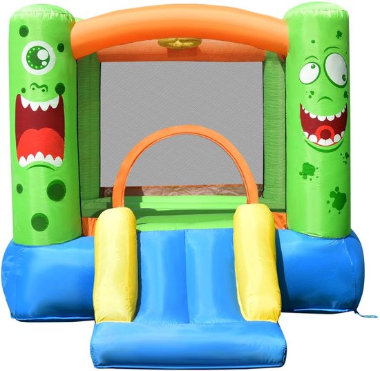 Coast Inflatable Bouncy Castle - Château gonflable - avec trampoline et toboggan - 270 x 203 x 173 cm - coloré