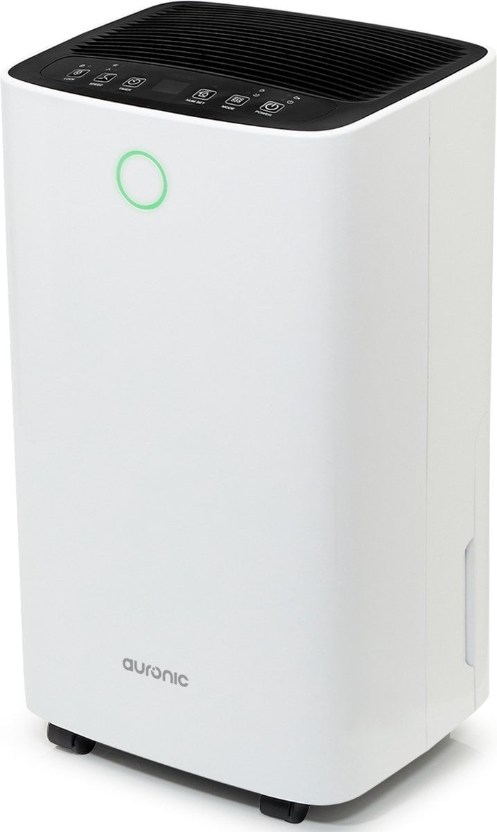 Déshumidificateur Auronic - 12 litres par jour - Fonction Lavage-Séchage - 185 W - 30,5 x 26,5 x 52 cm - Blanc