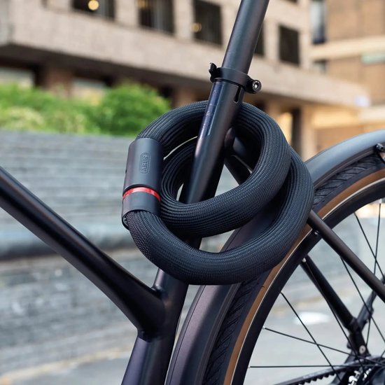 Antivol à chaîne ABUS - Goose Lock 6206K - Niveau de sécurité 7 - noir - 110 cm - Convient aux vélos électriques et aux vélos de ville