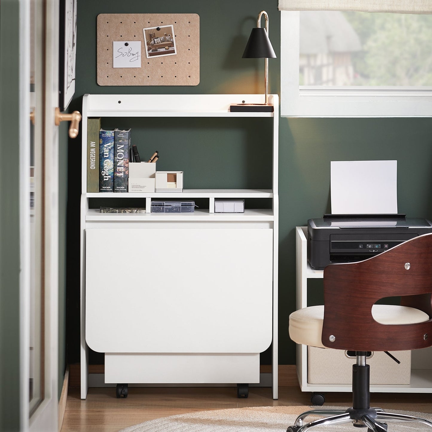 Bureau pliant - SoBuy - FWT105-W - 64 x 62 x 98 cm - Blanc