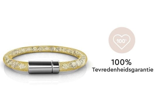 Yolora Ladies Mesh Bracelet - Kalpa Camaka Crystals - Couleur or - Bracelet femme or - Bijoux - Boîte cadeau de luxe - Boîte cadeau - Boîte cadeau exclusive - Belle boîte cadeau - Cadeau de fête des mères