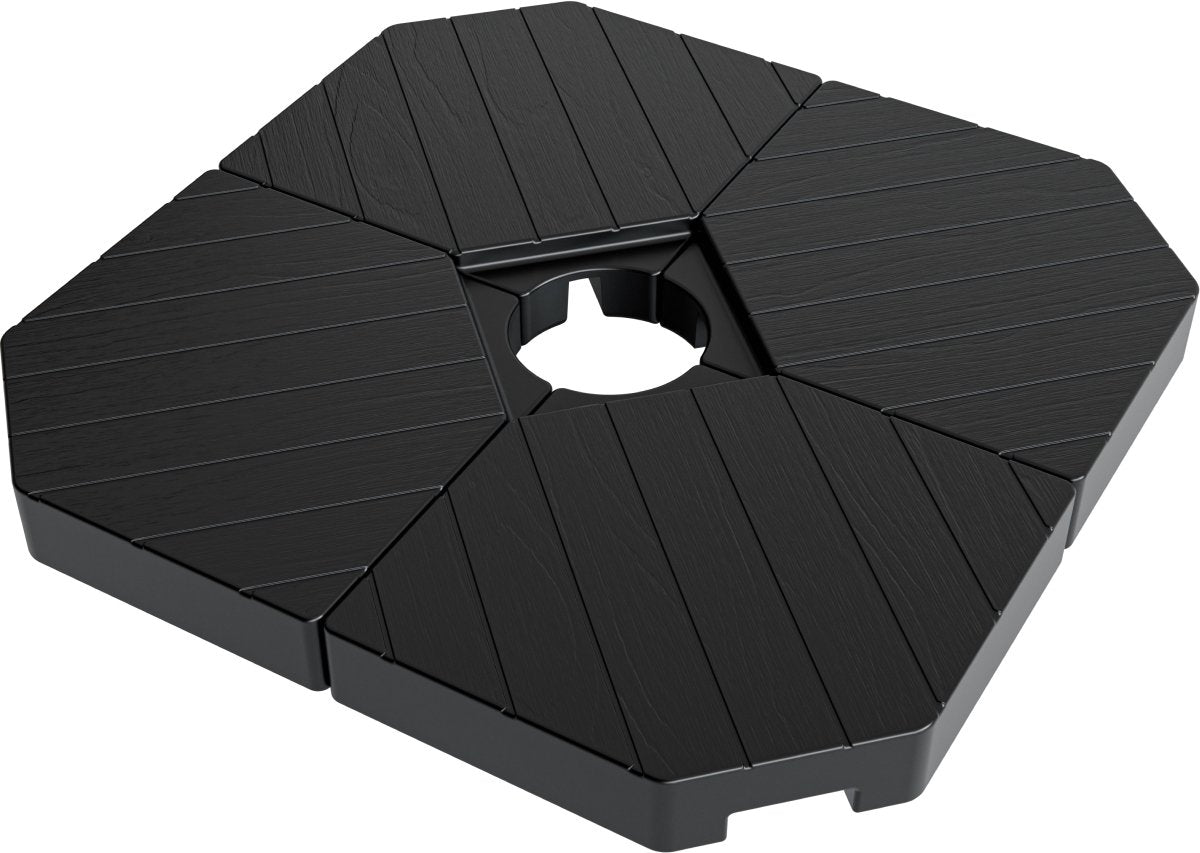Set de 4 tuiles pour Parasol Lifegoods - 50x50x11 cm - Remplissable jusqu'à 145 kg - noir