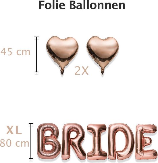 Happy Goods Bride to Be Decorations - Balloons & Accessories - 38 Pieces - Bachelorette Party Woman - Bride to Be Sash - Team Bride - Bachelorette Party - Slingers