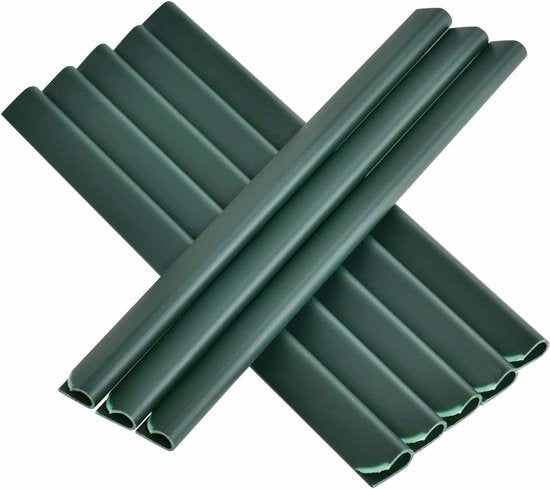 Bandes d'intimité en PVC - 3 pièces - 35 mètres - Vert - Clips de fixation inclus