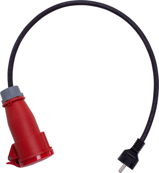 Adaptateur EV ADAP2 Rouge CEE / Schuko | Prise 1 phase à 3 phases