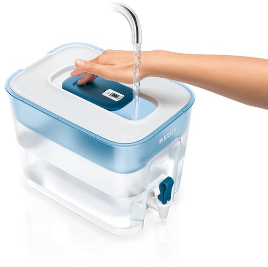 Distributeur d'eau BRITA Flow - 8,2 L – Grande capacité, spécialement conçu pour les familles - Avec 1 cartouche MAXTRA PRO Pure Performance – Emballage durable
