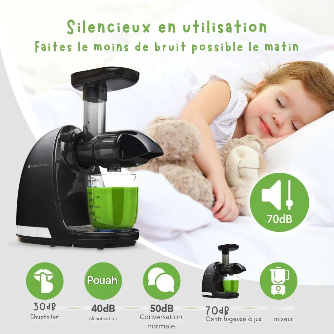 Extracteur de jus - KitchenBrothers - fruits et légumes -700ml - Noir