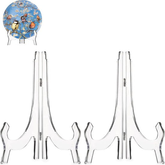 Air - Assiette Standard - 2 Pack - Présentoir - Transparent - Support - Assiettes décoratives - Livres - Cintre - Assiettes - Support - Meuble de cuisine