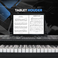 Finesse Piano à clavier avec support - 61 touches - modèle Nouvelle-Orléans - noir - 85,9 x 32,2 x 10,4 cm