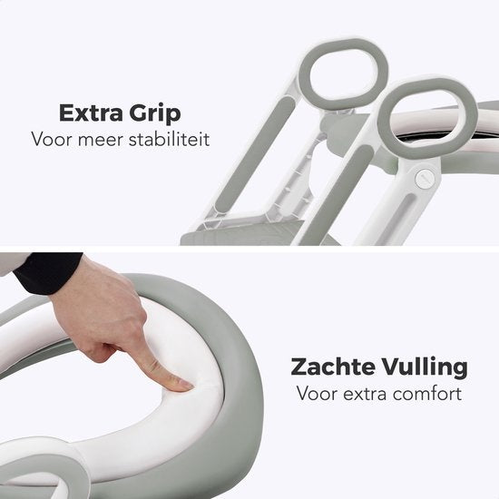 Réducteur de toilettes LifeGoods - Pot pour enfant - 2 à 7 ans - Gris/Blanc