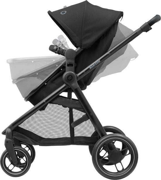 Landau Maxi-Cosi Zelia³ - Essential Black (châssis noir + cuir noir)