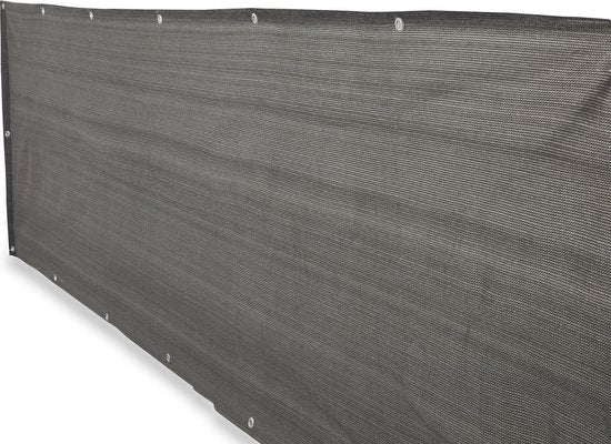Brise-vue de balcon Lifa Garden - Toile de balcon opaque - Brise-vue résistant aux intempéries - Couverture de balcon en HDPE - Anthracite - Protection contre les regards indiscrets pour balcon - 500 x 90 cm