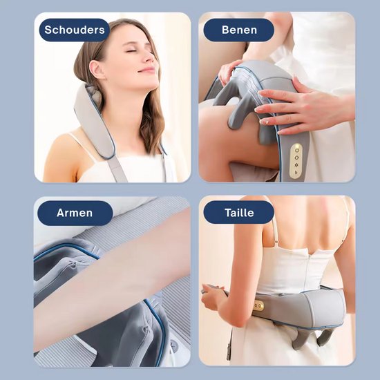 Livista Portable Neck Massager - Massage électrique du cou et des épaules - Relaxation et soulagement de la douleur - Chauffage - Meilleure circulation