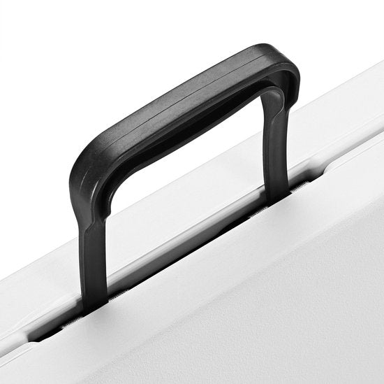 Banc de jardin pliant - 8 places - Banc pique-nique - Lot de 2 pièces - Blanc