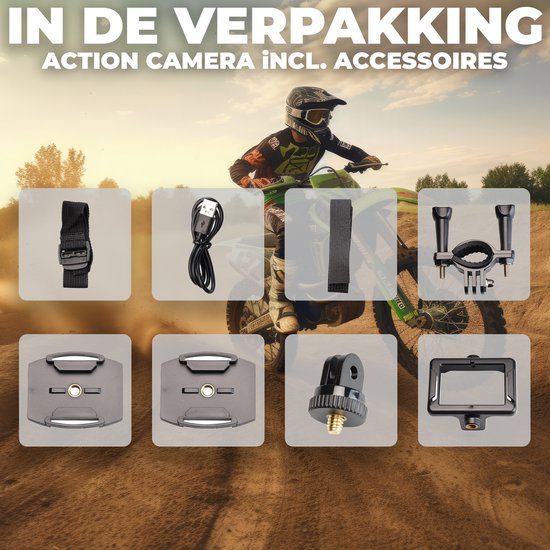 Caméra d'action Denver 4K - 20MP - F- 120/60/30 FPS