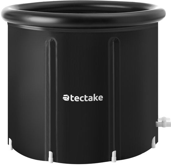 tectake® Bain de glace Helsinki - Ice Bath - Bain assis - Ø 75 x 75 cm - 320 litres - Cuve de glace pliable avec armature en aluminium et housse - Triple isolation - Bain de trempage avec sac de transport, coussin d'eau et pompe inclus
