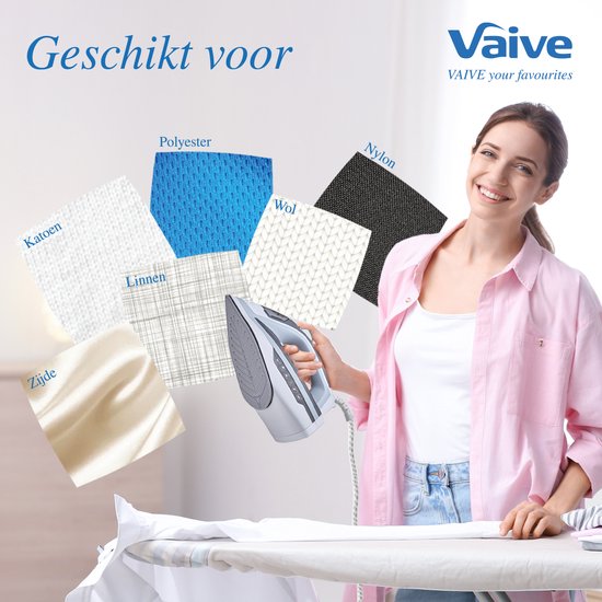 VAIVE SteamMaster 2600 - Fer à vapeur - Fers à vapeur - 2600W - 350 ML - Fonction Spray et Steam blast