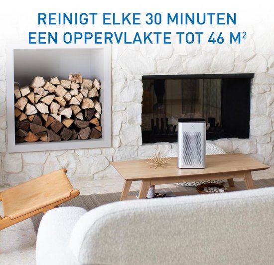 Purificateur d'air Medify Air MA-25 – 170 m³/h – Filtre HEPA H13 et commande tactile – Mode nuit – Filtre à air contre le rhume des foins, les allergies et les acariens – Argent