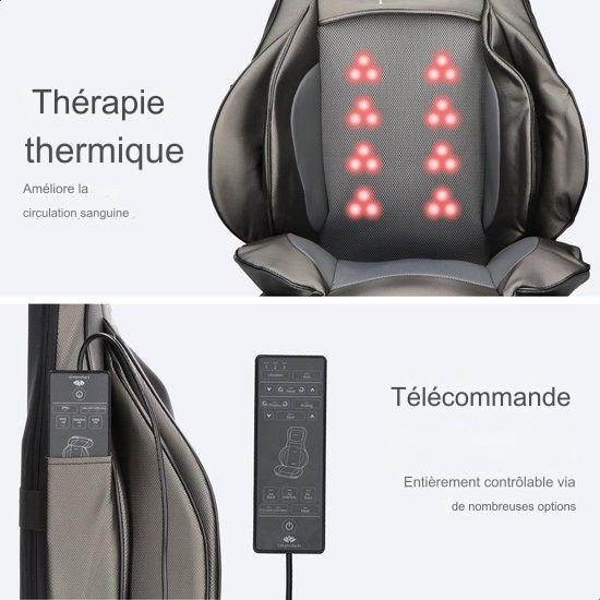 Fauteuil de massage Shiatsu - Lifeproducts - Chauffage infra-rouge - Vibration - Compression d'air - noir
