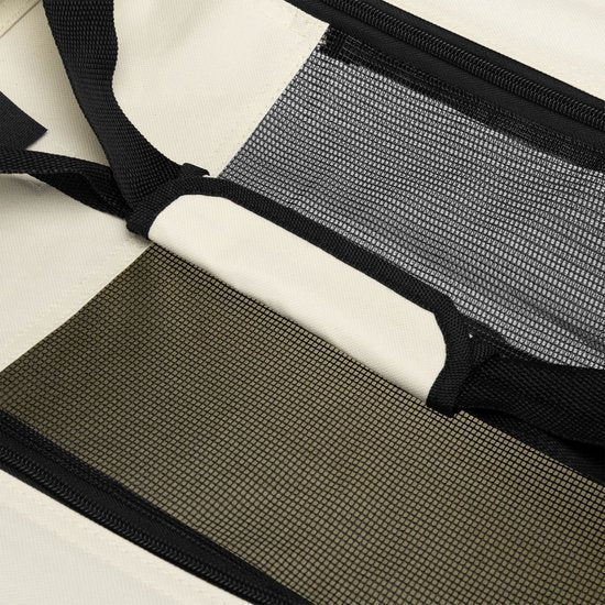 Boîte de transport pliante pour chien / Banc Lassie S - Beige - 34 x 50 x 36 cm