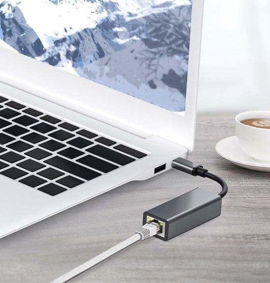 Garpex® Adaptateur USB C vers Ethernet - USB C vers RJ45 - Adaptateur USB C - Adaptateur Ethernet USB C