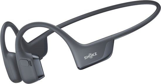 Casque de sport ouvert Shokz OpenRun Pro 2 - Conduction osseuse - Résistance à l'eau et à la sueur IP55 - Batterie de 12 heures - Noir