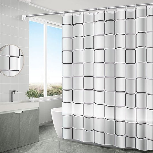 VAIVE Rideau de douche anti-moisissure 180x200 cm - Rideaux de douche - Imperméable - Anneaux inclus