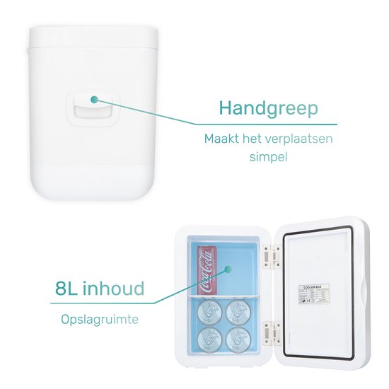 Soft&Silky Réfrigérateur pour soins - Réfrigérateur pour maquillage - 6,5L - 2°C à 40C - Marbre - Organiseur - Réfrigérateur - Beauté - Soins
