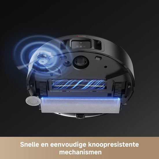 MOVA Z50 Ultra Robot Aspirateur - Fonction balayage - Puissance d'aspiration de 19 000 Pa - Station autonettoyante - Navigation AI