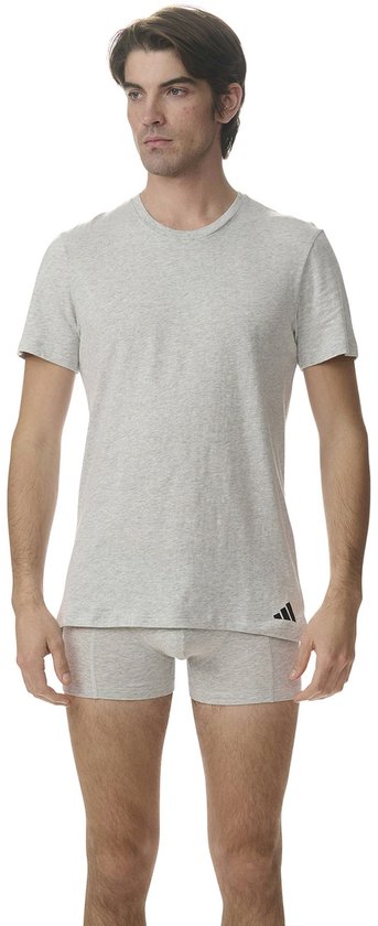 T-shirt à col rond adidas Sportswear, lot de 3 - Active Core Cotton - Sous-vêtements pour hommes - noir/blanc/gris chiné