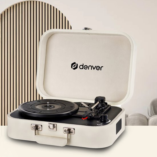 Denver Record Player - Haut-parleurs et amplificateur intégrés - Logiciel PC inclus - Auto-stop - Retro - VPL130