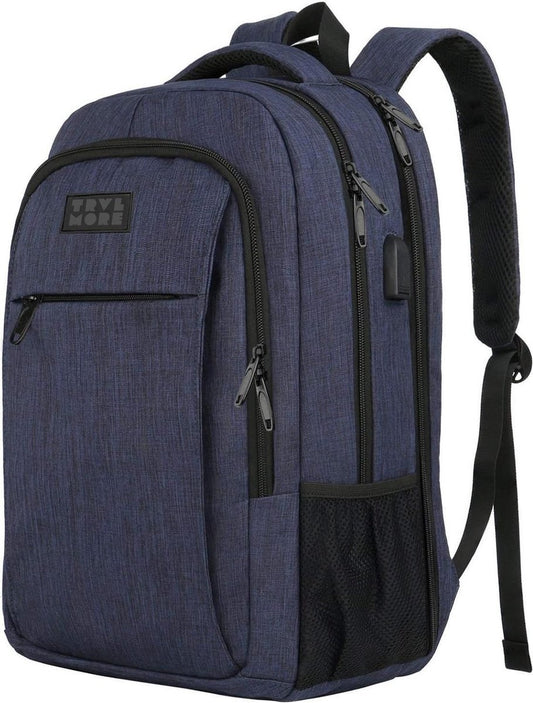 TRVLMORE Sac à dos - 36L - 17.3 inch - Sac à dos pour ordinateur portable - Sac d'école - Unisex - Splashproof Blue