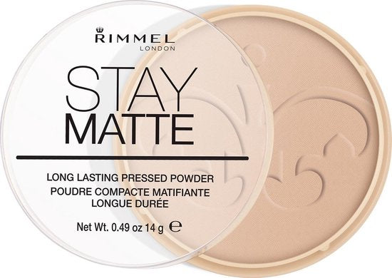 Poudre compacte Stay Matte de Rimmel London - Beige soyeux - Beige