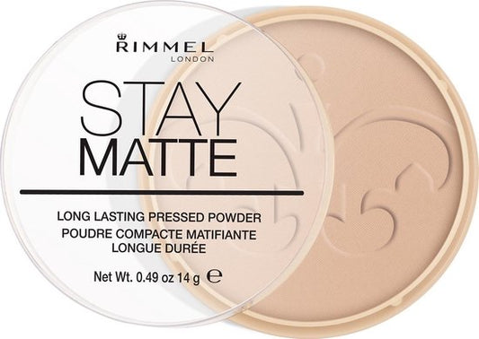 Poudre compacte Stay Matte de Rimmel London - Beige soyeux - Beige