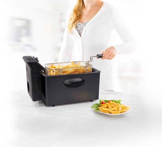 Princess fryer 182729 - Friteuse - 4 litres - Zone froide - 2000 watts - Collection Black Steel