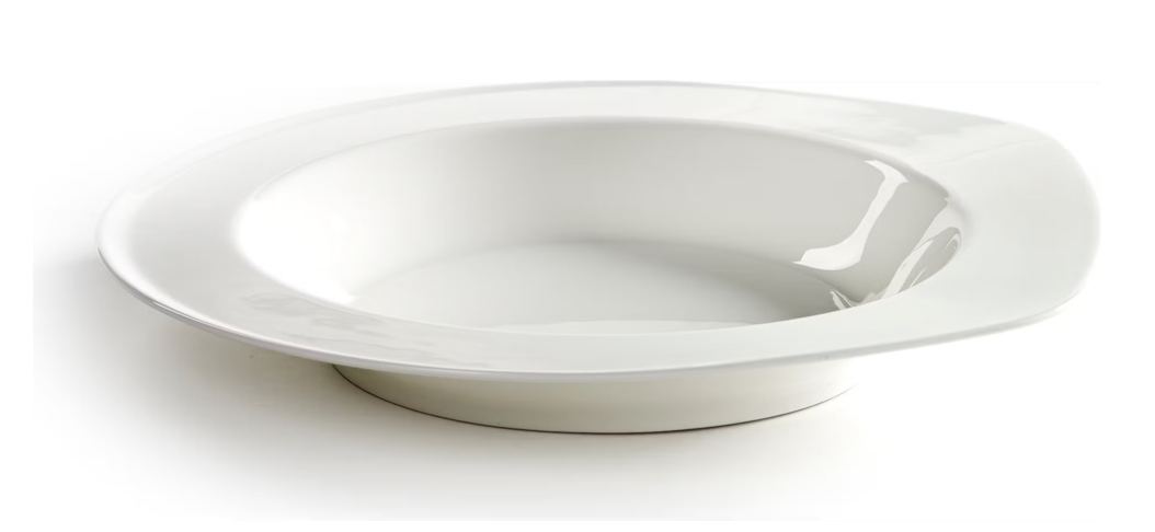 Serax - Set d'assiettes avec assiette XL et assiette creuse - 32.7 cm & 25.1 cm - Avec un design moderne et minimaliste et des tailles spacieuses - Pour le dîner et la présentation - Porcelaine blanche