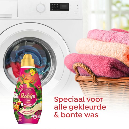 Robijn - Lessive concentrée Color Tropical pour 19 lavages - 665 ml