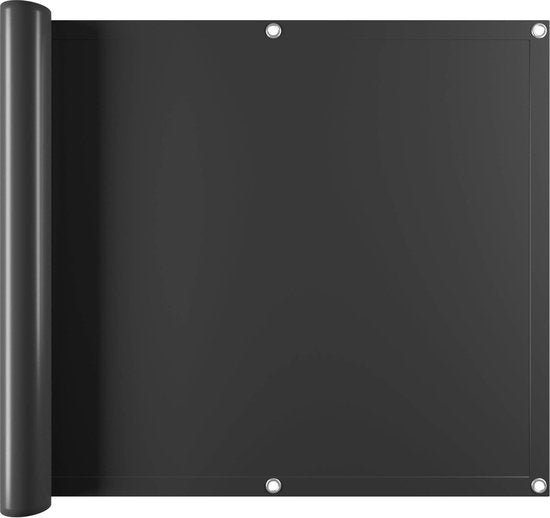 tectake® - garde-corps de balcon garde-corps de balcon écran de jardin - hauteur 90 cm - 6 mètres - noir - 402706