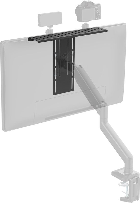 Tablette pour moniteur de streaming en direct - Tablette pour moniteur réglable - Tablette tout-en-un pour l'installation du studio - porte-microphone