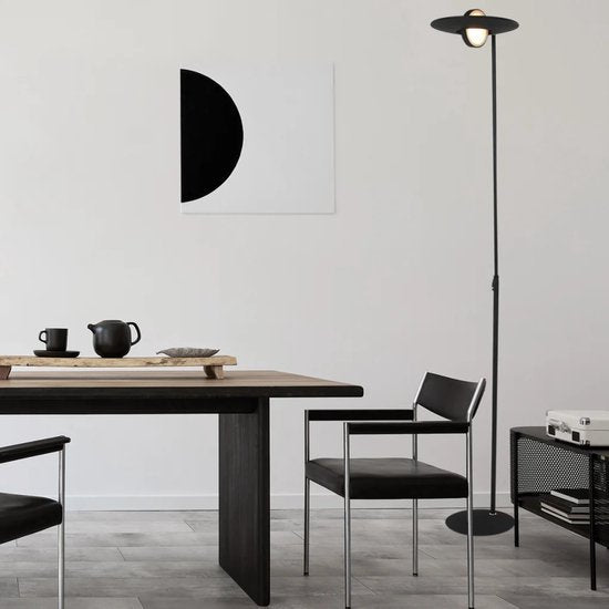Lampadaire Zenith LED 1477ZW noir, hauteur 185 cm, matière plastique et métal, inclinable, Steinhauer Exclusive