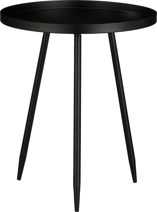 Table basse - Mica Decorations - Table d'appoint - H49 x Ø42 cm - Métal - Noir