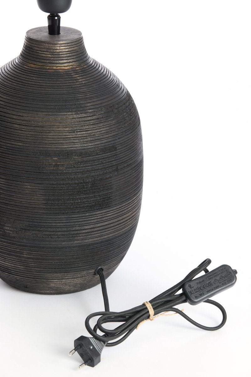 Light & Living Lampe à poser Khomai - Design en bois de manguier 39 cm de haut - Moderne et robuste - Marron (Abat-jour exclu)