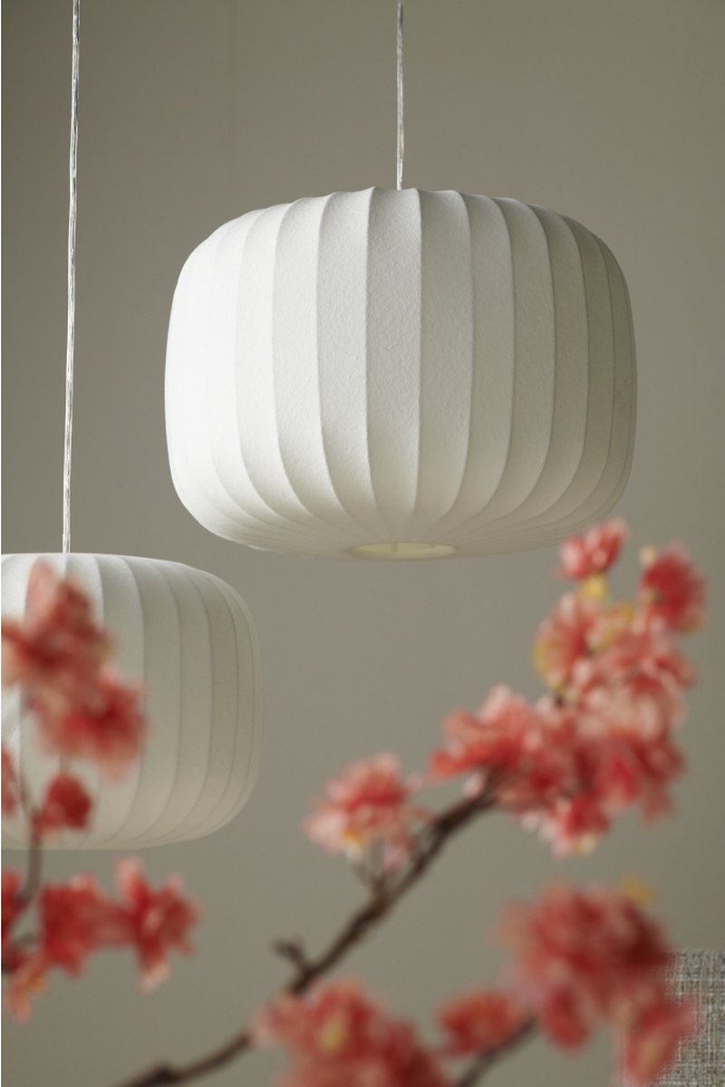 Light & Living Lampe pendante Lexa White - Ø44cm - Moderne pour Salon, Chambre à coucher et Salle à manger