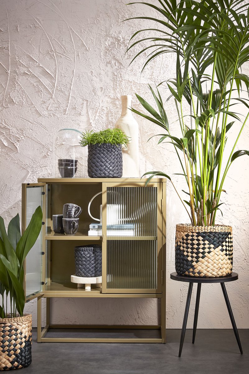 mica decorations kent table d'appoint - ø40 x h51,5 cm - métal - noir