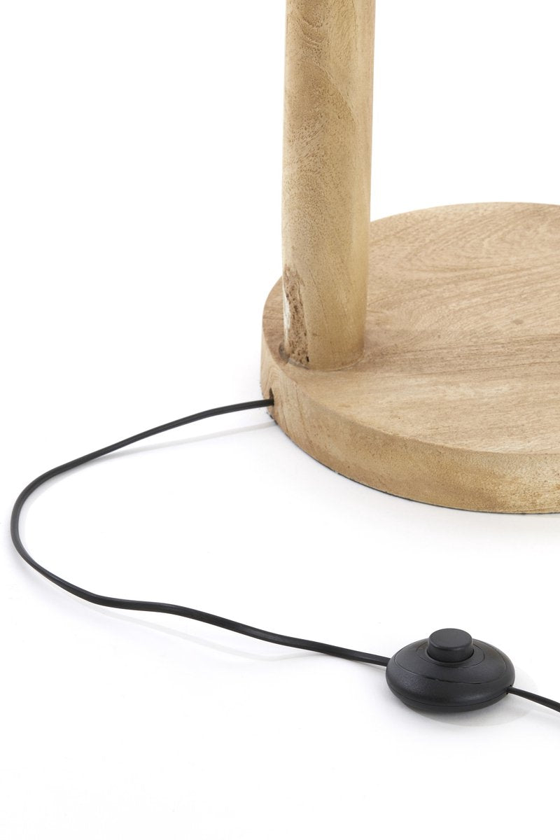 Light & Living Lampadaire Xitta Bois de manguier - 135cm - Naturel - Lampadaire d'intérieur - Raccord E27