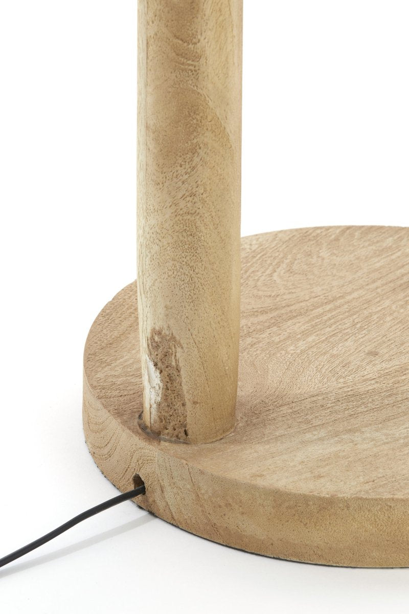 Light & Living Lampadaire Xitta Bois de manguier - 135cm - Naturel - Lampadaire d'intérieur - Raccord E27