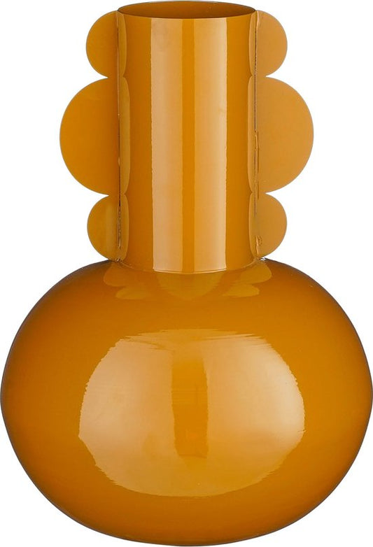 Vase Boyd - Mica Decorations - H36 x Ø25 cm - Métal - Jaune Moutarde